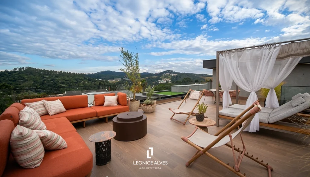 Rooftop Casa Tamboré 11 - Escritório Arquitetura Leonice Alves