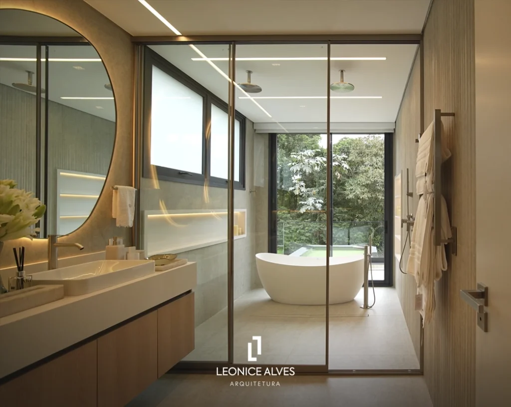 Casa no Tamboré 11 - Sala de banho - Escritório Arquitetura Leonice Alves